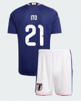 Billige Fotballdrakt Japan Hiroki Ito #21 Replika Hjemmedraktsett Barn VM 2026 Kortermet (med bukser)
